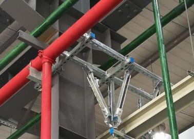 钦北该抗震支架的整体式支吊架结构协调性好